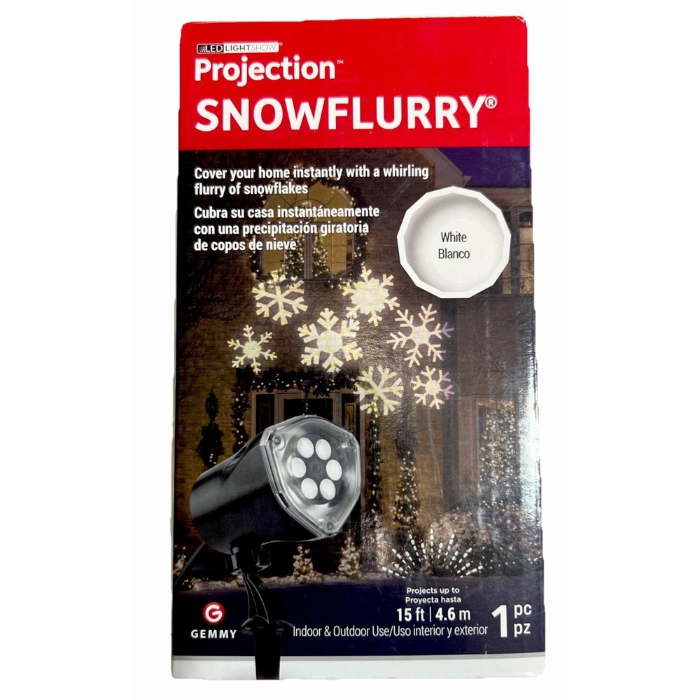 Gemmy LED Projection SnowFlurry Christmas Indoor/Outdoor Dazzling Light‎ Show